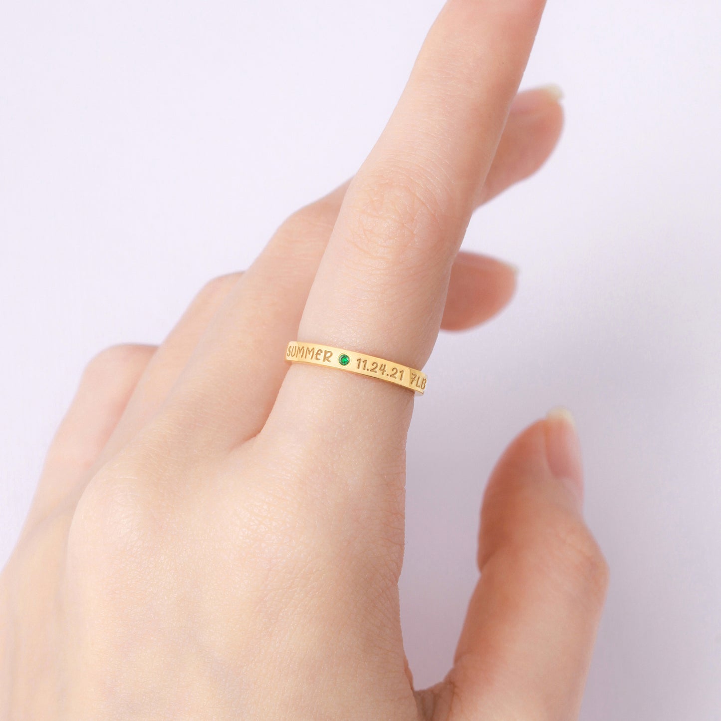 Bague Nouvelle Maman – Bijou Symbolique avec Prénom Bébé